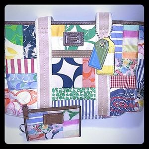 Coach Hamptons Patchwork with Coin Purse 10454